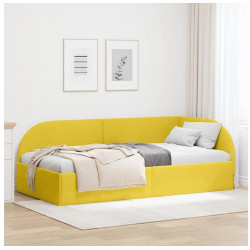 vidaXL Corner bed frame with headboard 90 x 200 cm