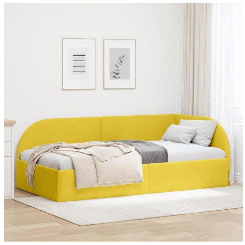 vidaXL Corner bed frame with headboard 90 x 200 cm