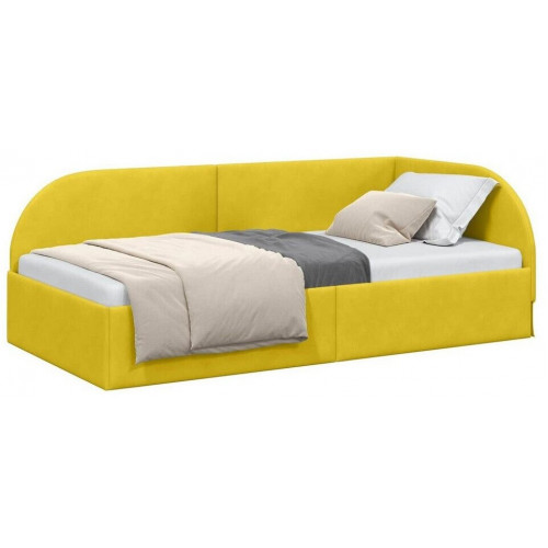 vidaXL Corner bed frame with headboard 90 x 200 cm