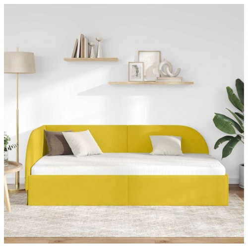 vidaXL Corner bed frame with headboard 90 x 200 cm