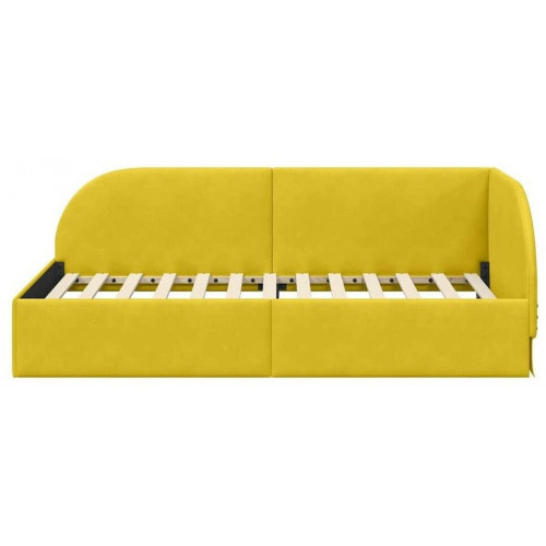 vidaXL Corner bed frame with headboard 90 x 200 cm