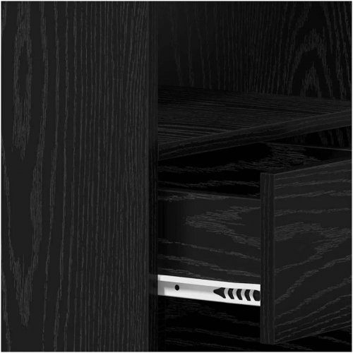 Vidaxl Escritorio con cajón 2 pcs Roble Negro 140 X 50 X 76 cm