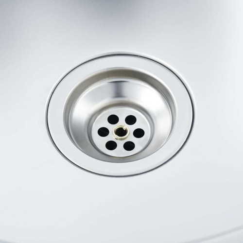 vidaXL Fregadero escurridor 100 x 60 x 15,5 cm acero inoxidable plateado (147237)