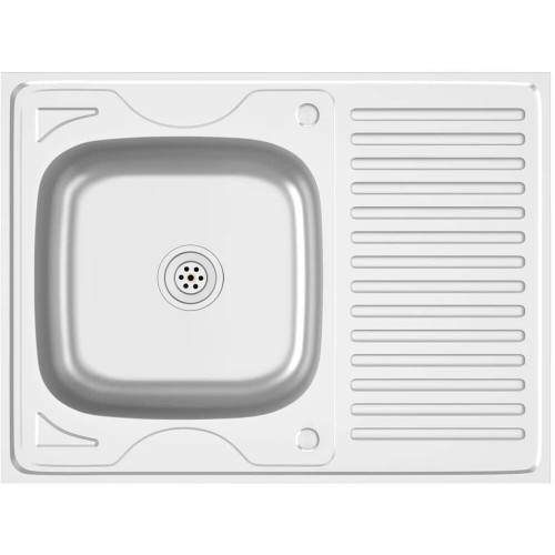 vidaXL Fregadero escurridor 80 x 60 x 15,5 cm acero inoxidable plateado (147233)