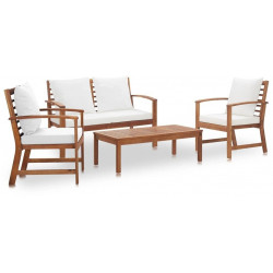 vidaXL Garden Lounge 4 pcs Solid Acacia