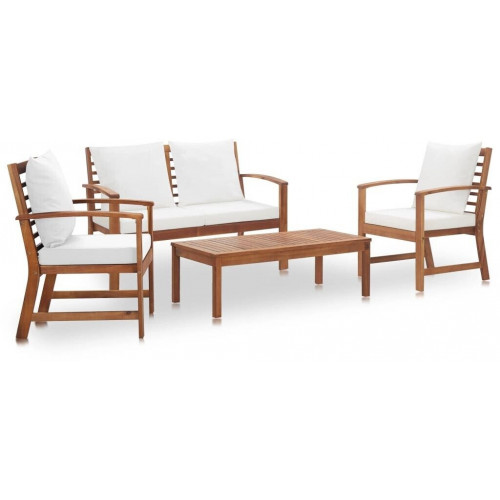 vidaXL Garden Lounge 4 pcs Solid Acacia