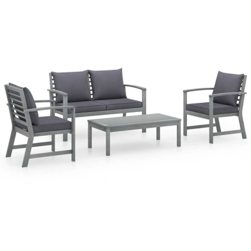 vidaXL Garden Lounge 4 pcs Solid Acacia
