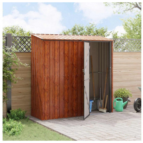vidaXL Garden Shed 203,5 x 73 x 200 cm brown