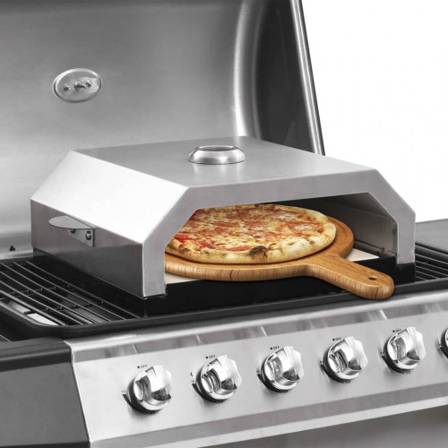 vidaXL Horno de pizza con piedra de cerámica para gas y barbacoa de carbón
