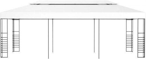 vidaXL Marquesina Cenador de Jardín Blanca 6x3 M