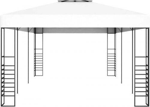 vidaXL Marquesina Cenador de Jardín Blanca 6x3 M