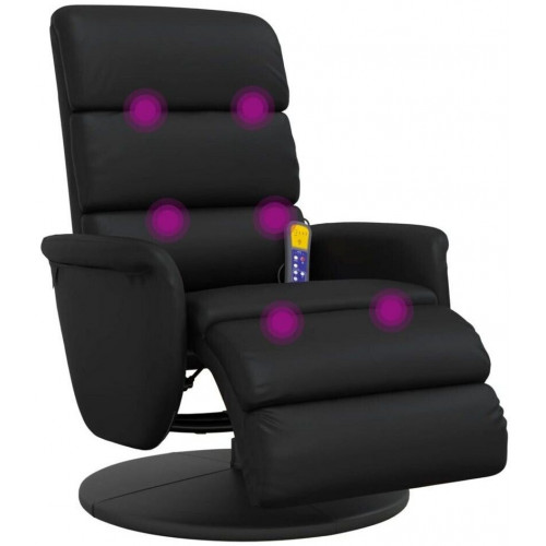 vidaXL Massage chair with footrest made of artificial leather (35672)