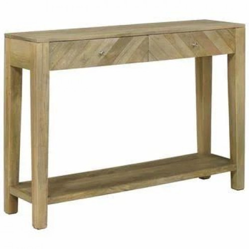 vidaXL Mesa Consola con cajón Gris natural