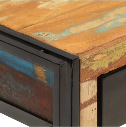 vidaXL Mesa Consola Madera Maciza reciclada 110x30x76 cm