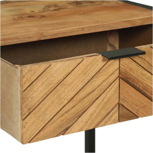 vidaXL Mesa Consola Marrón 90 X 35 X 75 cm Madera de Acacia Sólida