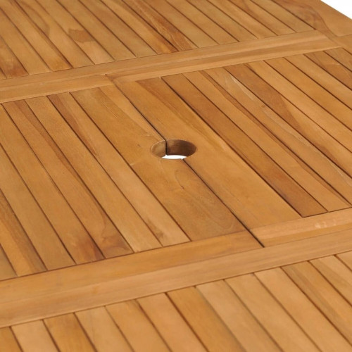 vidaXL Mesa de jardín extensible madera maciza teca (110-160) x 80 x 75 cm (47420)