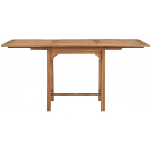 vidaXL Mesa de jardín extensible madera maciza teca (110-160) x 80 x 75 cm (47420)