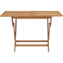 vidaXL Mesa de jardín plegable teca 120 x 70 x 75 cm