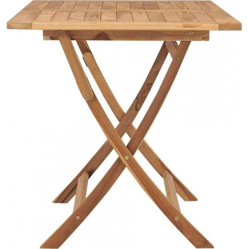 vidaXL Mesa de jardín plegable teca 120 x 70 x 75 cm