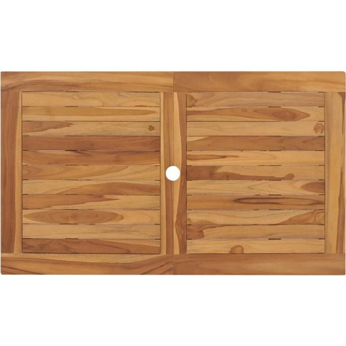 vidaXL Mesa de jardín plegable teca 120 x 70 x 75 cm
