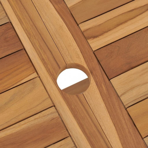 vidaXL Mesa de jardín plegable teca 120 x 70 x 75 cm