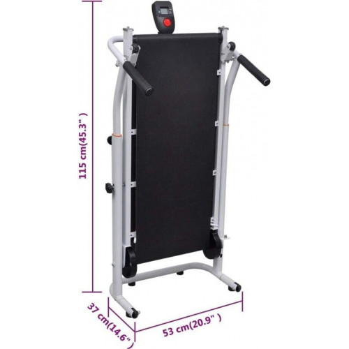 vidaXL Mini cinta andadora plegable negra 93x36 cm