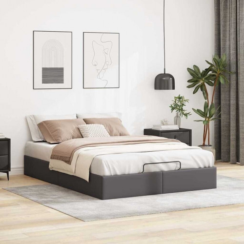 vidaXL Ottoman Bed without Mattress, 140x200 cm, Faux Leather