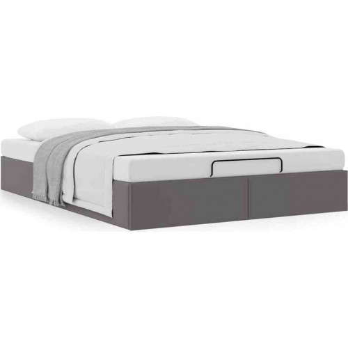 vidaXL Ottoman Bed without Mattress, 140x200 cm, Faux Leather