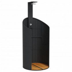 vidaXL Outdoor Shower 100x100x241.5 cm Poly Rattan and Acacia Wood
