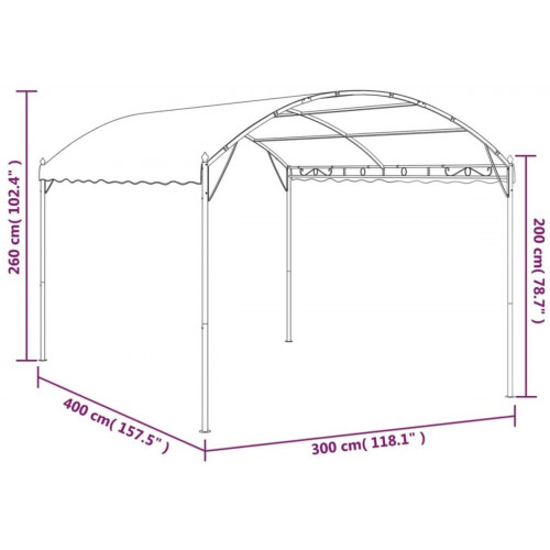 vidaXL Pabellón 3 x 4 m antracita (47949)