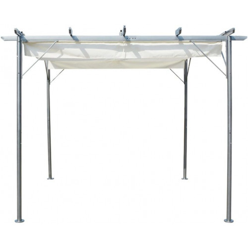 vidaXL Pergola with retractable roof 3 x 3 m