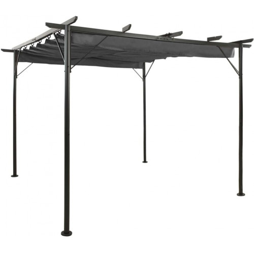 vidaXL Pergola with retractable roof 3 x 3 m