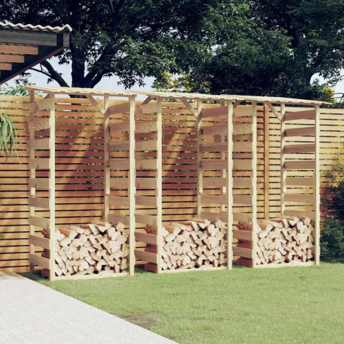 vidaXL Pérgolas con techo uds madera Pino impregnada