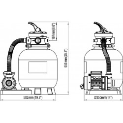 vidaXL Sand Filter System incl. pump 17.000 L/h