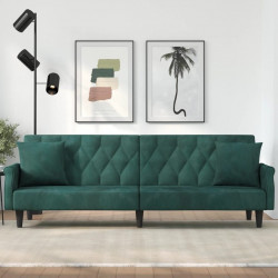 vidaXL Sofá cama con brazos terciopelo gris claro (351944)