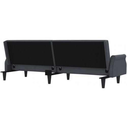vidaXL Sofá cama con brazos terciopelo gris claro (351944)