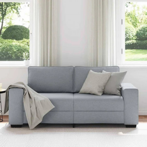 vidaXL Sofá de 2 plazas de tela Gris 140 cm