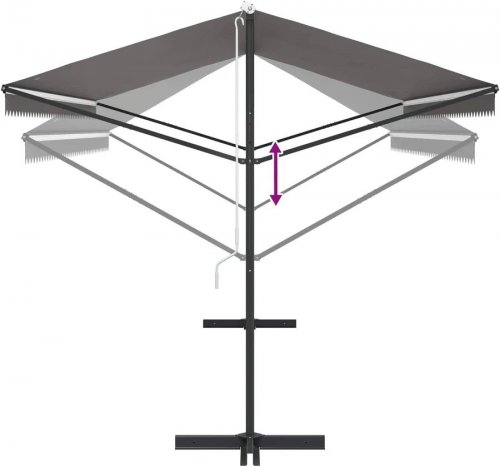 vidaXL Toldo independiente 3 m Poliéster Gris