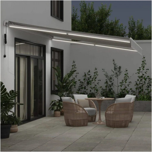 vidaXL Toldo Retráctil automático con luces LED