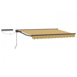 vidaXL Toldo Retráctil Eléctrico Amarillo Gris
