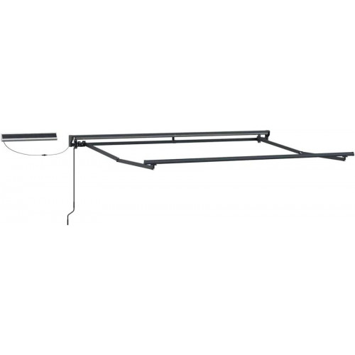vidaXL Toldo Retráctil Eléctrico Amarillo Gris