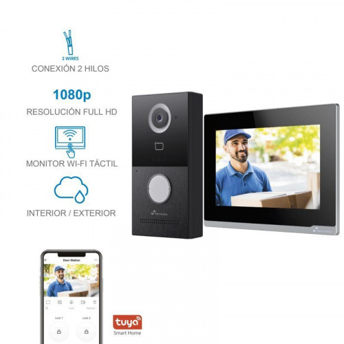 Videoportero Nivian NVS-VIDEOINTERCOM-2W Full HD WiFi 7” Táctil Audio Bidireccional IP65