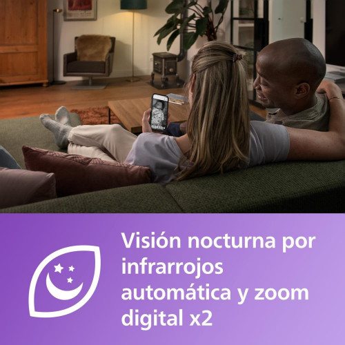 Vigilabebés Philips Avent cámara conectada con app Baby monitor Nácar