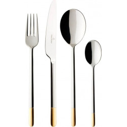 Villeroy & Boch Set de cubiertos parcialmente dorados Ella