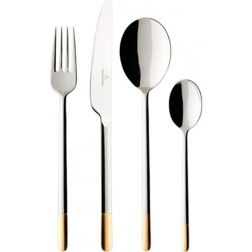 Villeroy & Boch Set de cubiertos parcialmente dorados Ella
