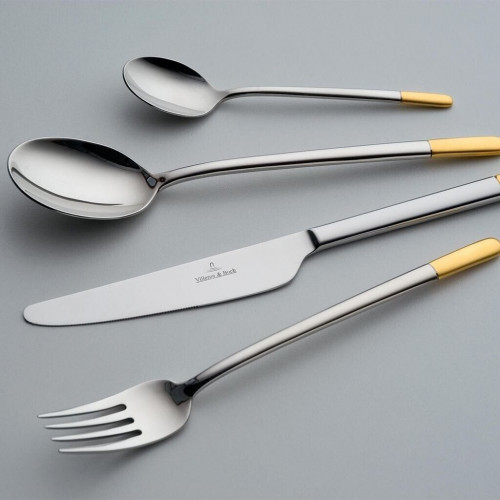 Villeroy & Boch Set de cubiertos parcialmente dorados Ella