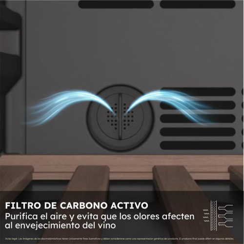 Vinoteca Haier para 34 Botellas, 1 Zona, Wifi - HWS34GGH1 Negro