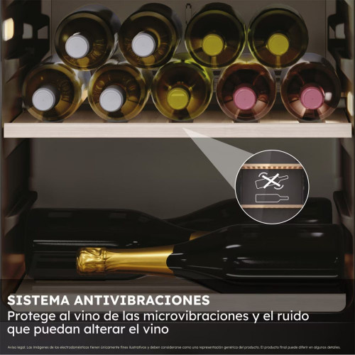 Vinoteca Haier para 34 Botellas, 1 Zona, Wifi - HWS34GGH1 Negro