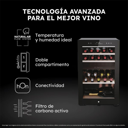 Vinoteca Haier para 42 botellas Wine Bank 50 Series 7 - HWS42GDAU1 Negro