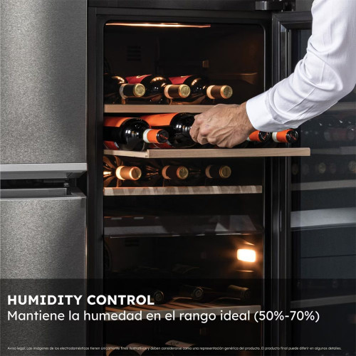 Vinoteca Haier para 42 botellas Wine Bank 50 Series 7 - HWS42GDAU1 Negro